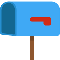open mailbox with lowered flag on platform Skype
