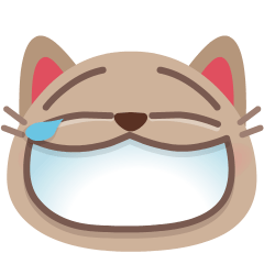 cat with tears of joy on platform Skype