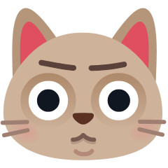 pouting cat on platform Skype