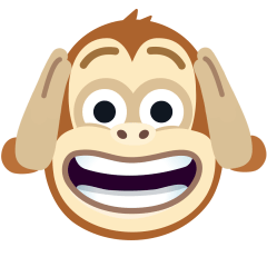 hear-no-evil monkey on platform Skype