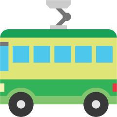 trolleybus on platform Skype