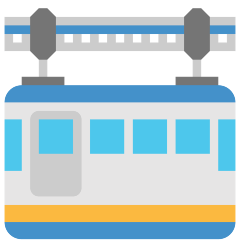 suspension railway on platform Skype