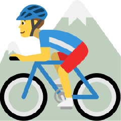 man mountain biking on platform Skype