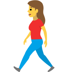 woman walking on platform Skype