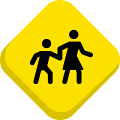 children crossing on platform Skype
