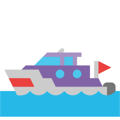 motor boat on platform Skype