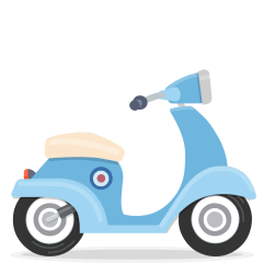 motor scooter on platform Skype