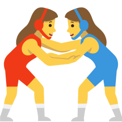 women wrestling on platform Skype