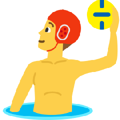 person playing water polo on platform Skype