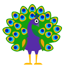peacock on platform Skype