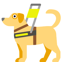 guide dog on platform Skype