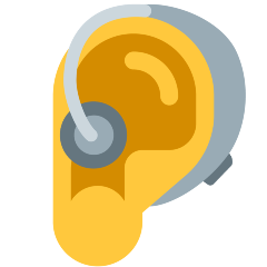 ear with hearing aid on platform Skype