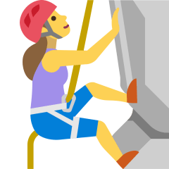 woman climbing on platform Skype