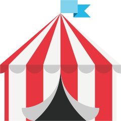 circus tent on platform Skype