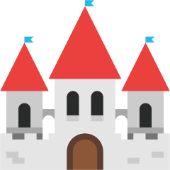 european castle on platform Skype