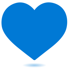 blue heart on platform Skype