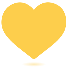 yellow heart on platform Skype