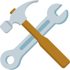 hammer and wrench on platform Skype
