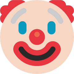 clown face on platform Skype