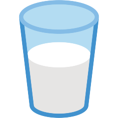 glass of milk on platform Skype