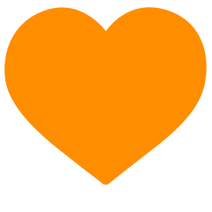 orange heart on platform Skype