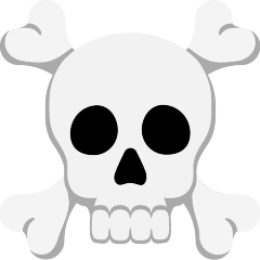 skull and crossbones on platform Skype