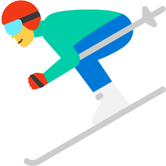skier on platform Skype