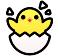 hatching chick on platform Softbank