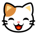 grinning cat on platform Softbank
