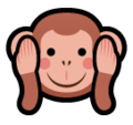 hear-no-evil monkey on platform Softbank
