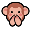 speak-no-evil monkey on platform Softbank