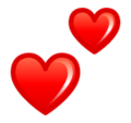 two hearts on platform Softbank