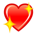 sparkling heart on platform Softbank