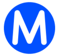 circled M on platform Softbank