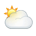 sun behind large cloud on platform Telegram