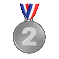 second place medal on platform Telegram