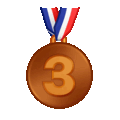 third place medal on platform Telegram