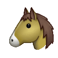 horse face on platform Telegram