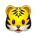 tiger face on platform Telegram