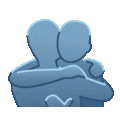people hugging on platform Telegram