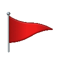 triangular flag on platform Telegram