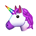 unicorn face on platform Telegram