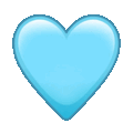 light blue heart on platform Telegram