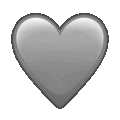 grey heart on platform Telegram