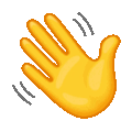 waving hand on platform Telegram