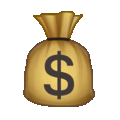 money bag on platform Telegram