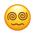 face with spiral eyes on platform Telegram