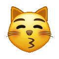 kissing cat on platform Telegram
