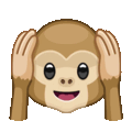 hear-no-evil monkey on platform Telegram