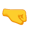 right-facing fist on platform Telegram